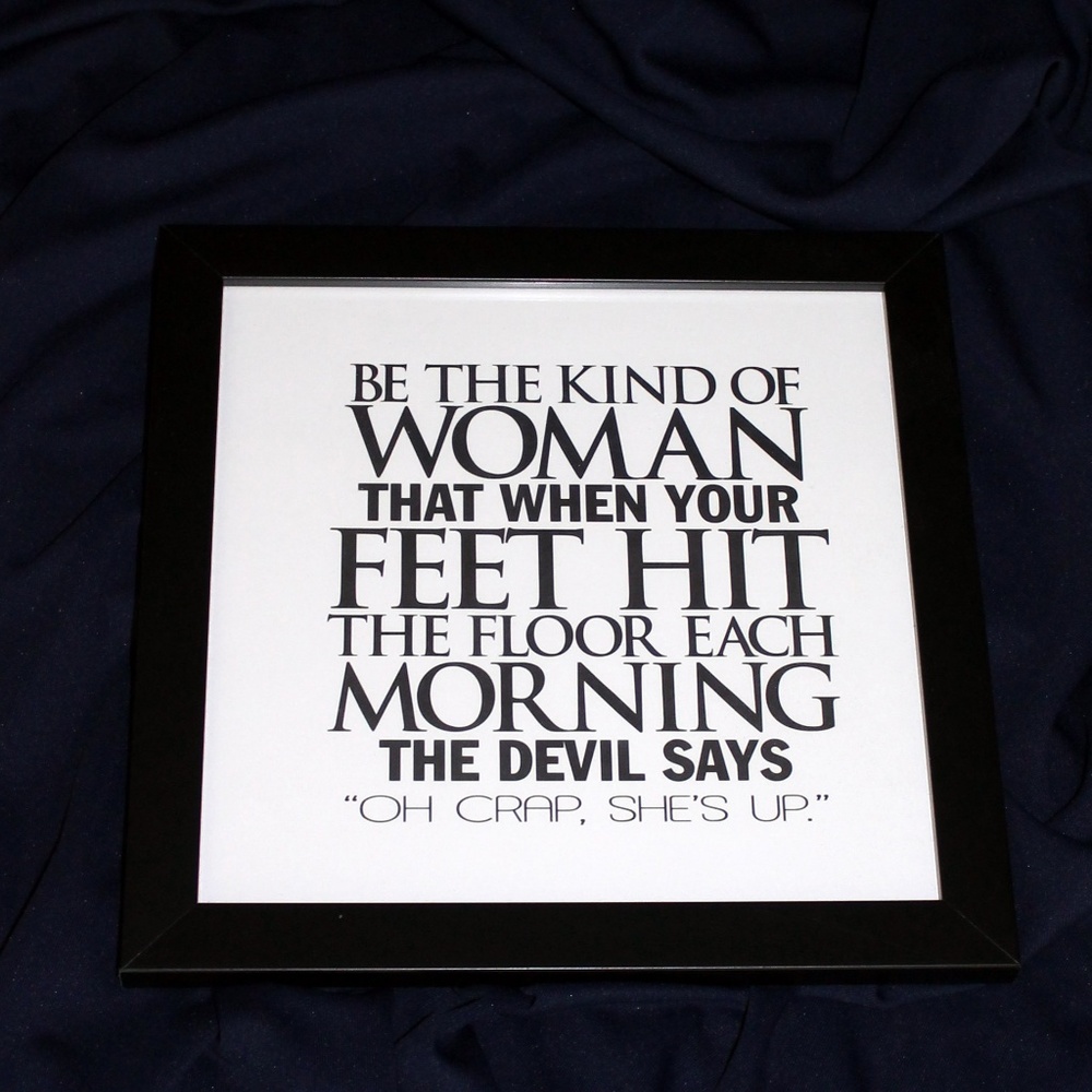 Funny Text Framed Artwork